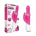 Яркий вибратор с вращающимися бусинами PLEASURE PEARLS RABBIT розовый