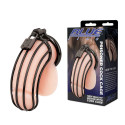 Металлическая черная клетка с замком для сексуальных пыток члена Prisoner Cock Cage