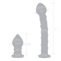 Сет из 2-х стеклянных игрушек SWIRLY DILDO & BUTTPLUG SET