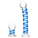 Сет из 2-х стеклянных игрушек SWIRLY DILDO & BUTTPLUG SET