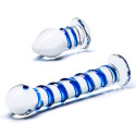 Сет из 2-х стеклянных игрушек SWIRLY DILDO & BUTTPLUG SET