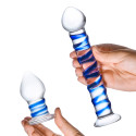 Сет из 2-х стеклянных игрушек SWIRLY DILDO & BUTTPLUG SET