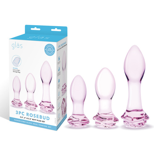 Анальный тренировочный набор из стекла ROSEBUD BUTT PLUG SET