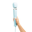Нежно-голубой проводной вибромассажер le WAND Sky Blue с 10-ю скоростями