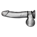 Набор из двух черных силиконовых колец разного диаметра SILICONE COCK RING SET