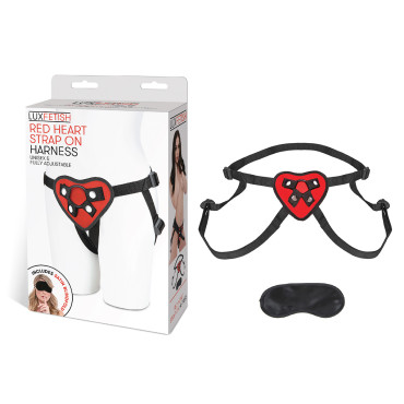 Красные трусы-джоки для страпона Red Heart Strap-on Harness