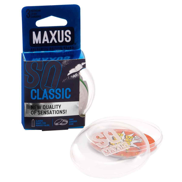 Презервативы в пластиковом кейсе классические MAXUS AIR Classic №3 - 1 уп (3 шт)