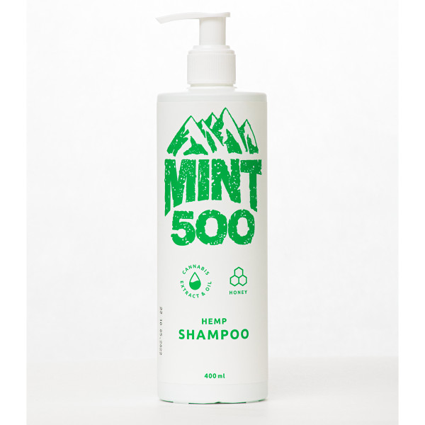 Противовоспалительный шампунь на основе масла и экстракта семян конопли Mint500 Hemp Shampoo 400 мл