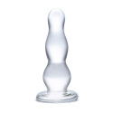 Стеклянная елочка прозрачного цвета Glass Butt Plug 4 in