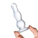 Стеклянная елочка прозрачного цвета Glass Butt Plug 4 in