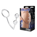Кольцо на пенис с двумя анальными шарами Two Bead Stainless Steel Anal Hook & Cock Ring