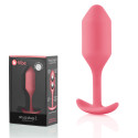 Профессиональная пробка для ношения B-vibe Snug Plug 2 коралловая