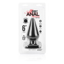 Большой черный плаг из силикона Seamless Silicone Butt Plug 6in
