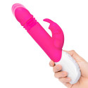 Пульсирующий розовый вибромассажер с двумя виброэлементами G-SPOT THRUSTING RABBIT