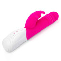 Пульсирующий розовый вибромассажер с двумя виброэлементами G-SPOT THRUSTING RABBIT