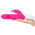 Пульсирующий розовый вибромассажер с двумя виброэлементами G-SPOT THRUSTING RABBIT