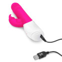 Пульсирующий розовый вибромассажер с двумя виброэлементами G-SPOT THRUSTING RABBIT