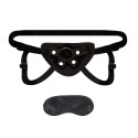 Черные неопреновые трусики для страпона Strap on harness
