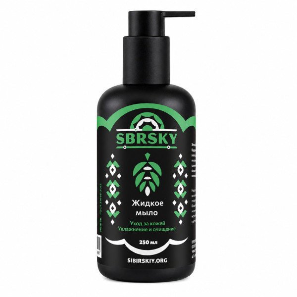 Ухаживающий гель-мыло для рук «Дым & Можжевельник» 250 мл Sbrsky Hand Soap