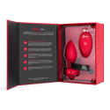 Анальный алый плаг с кристаллом-сердцем VIBRATING HEART SHAPE JEWEL PLUG M/L