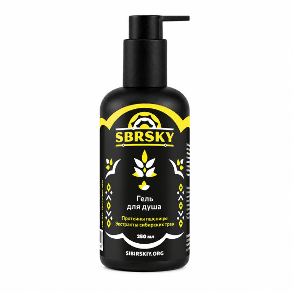 Мужской ежедневный гель для душа «Лайм & Имбирь» 250 мл Sbrsky Shower Gel